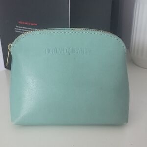 Portland Leather Seafoam Cosmetic Case